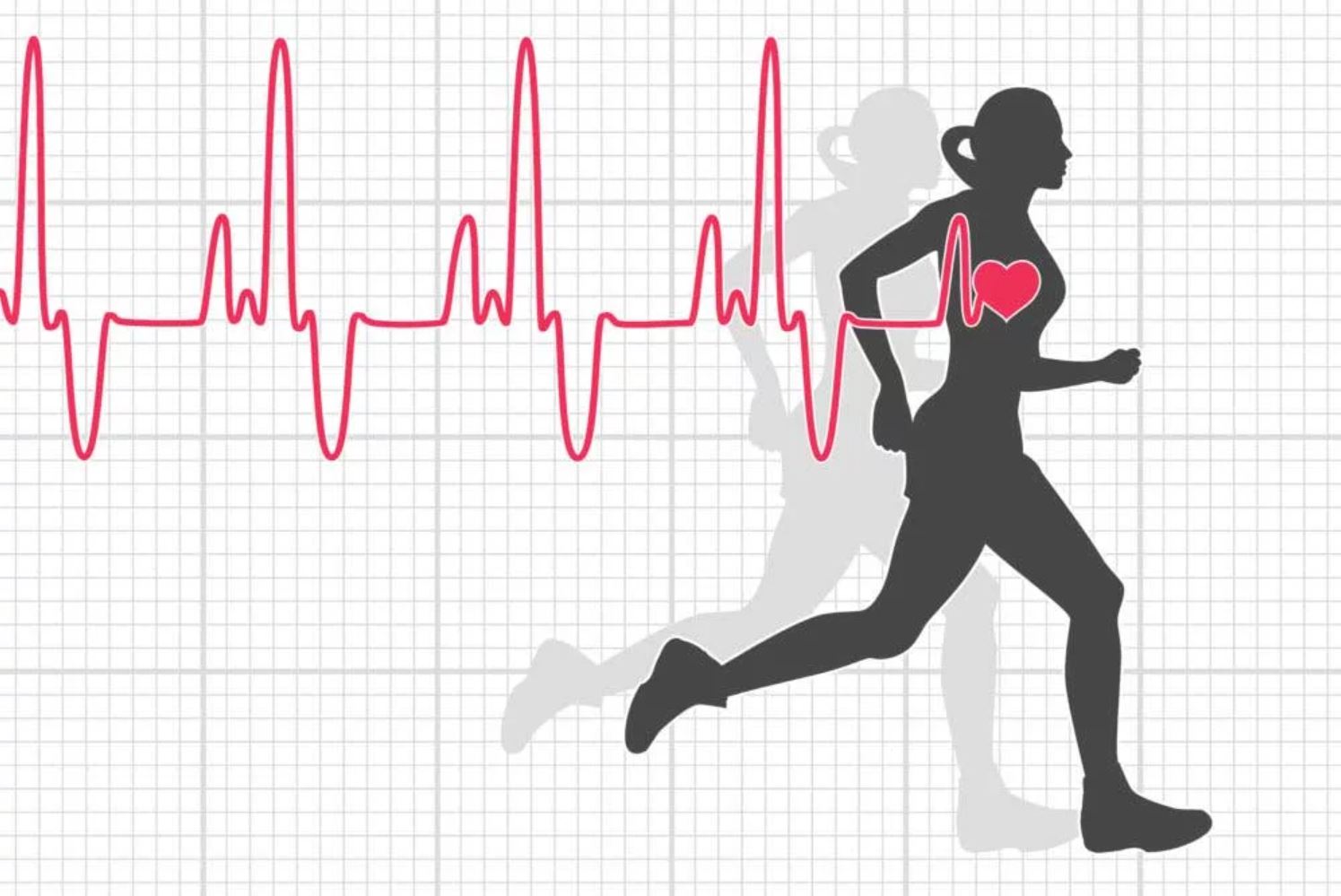 Person checking pulse for heart rate